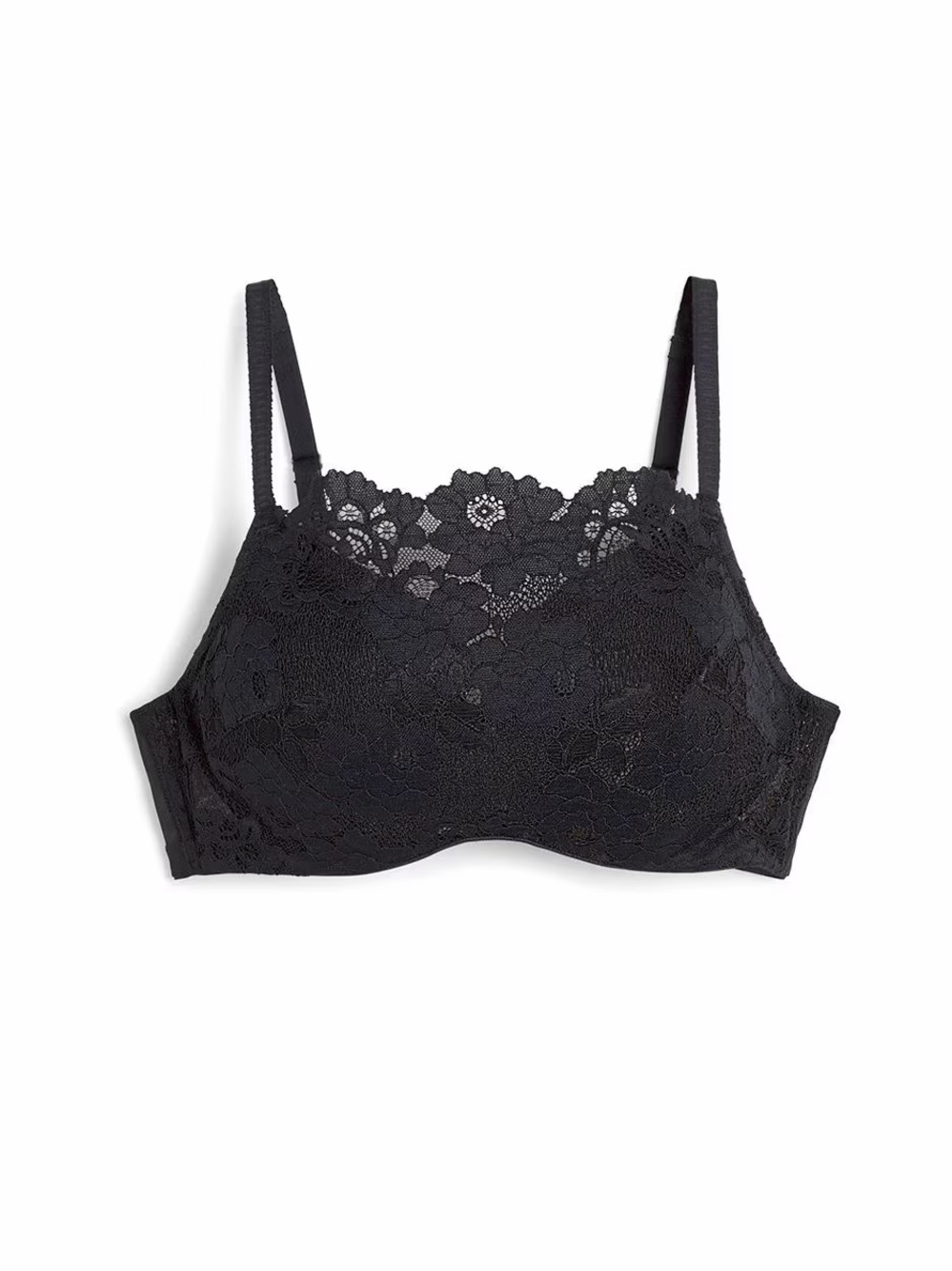 NEW WITHOUT TAGS SOMA INTIMATES CAMI LACE BRA IN BLACK SIZE 36 DD